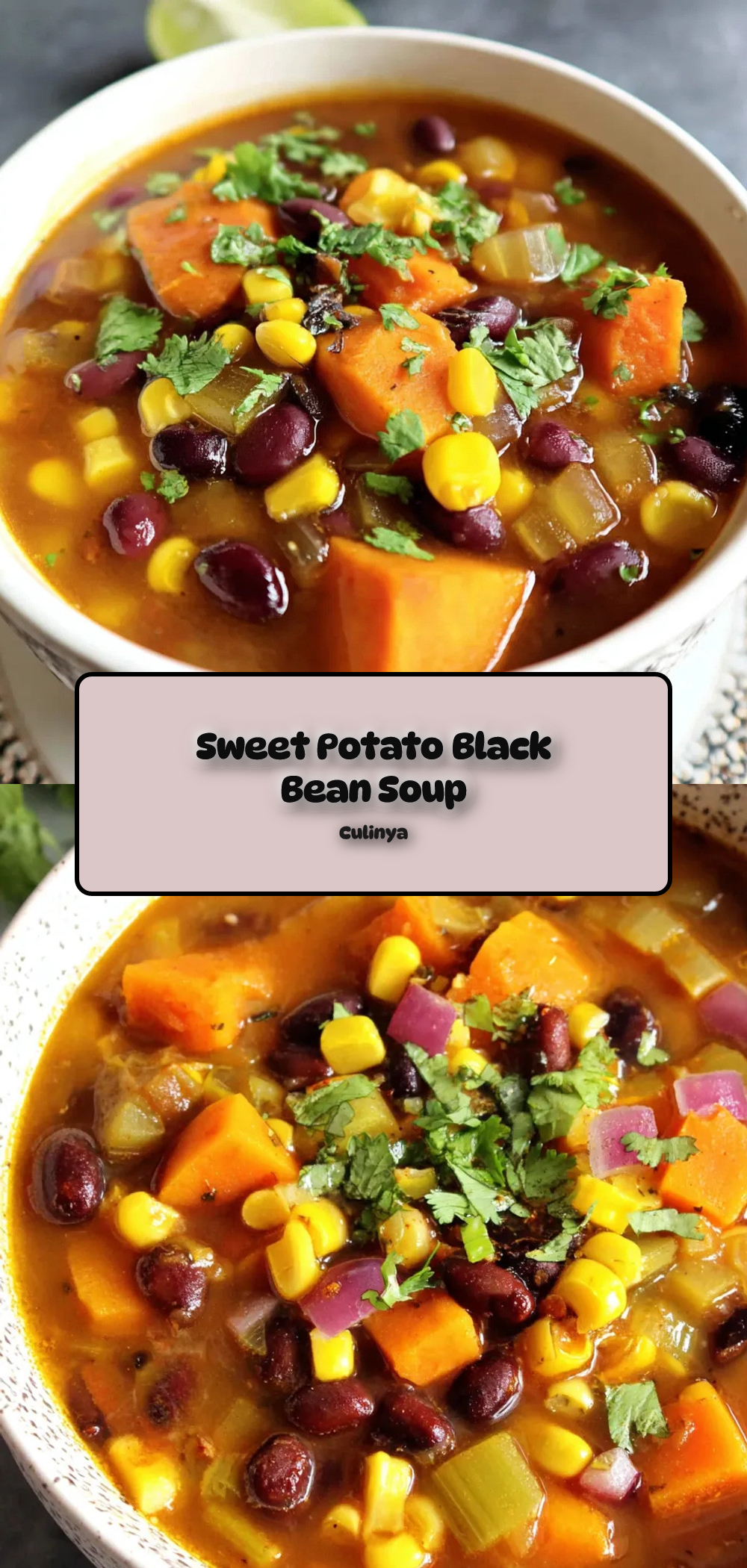 Sweet Potato Black Bean Soup Recipe - Cozy Hearty