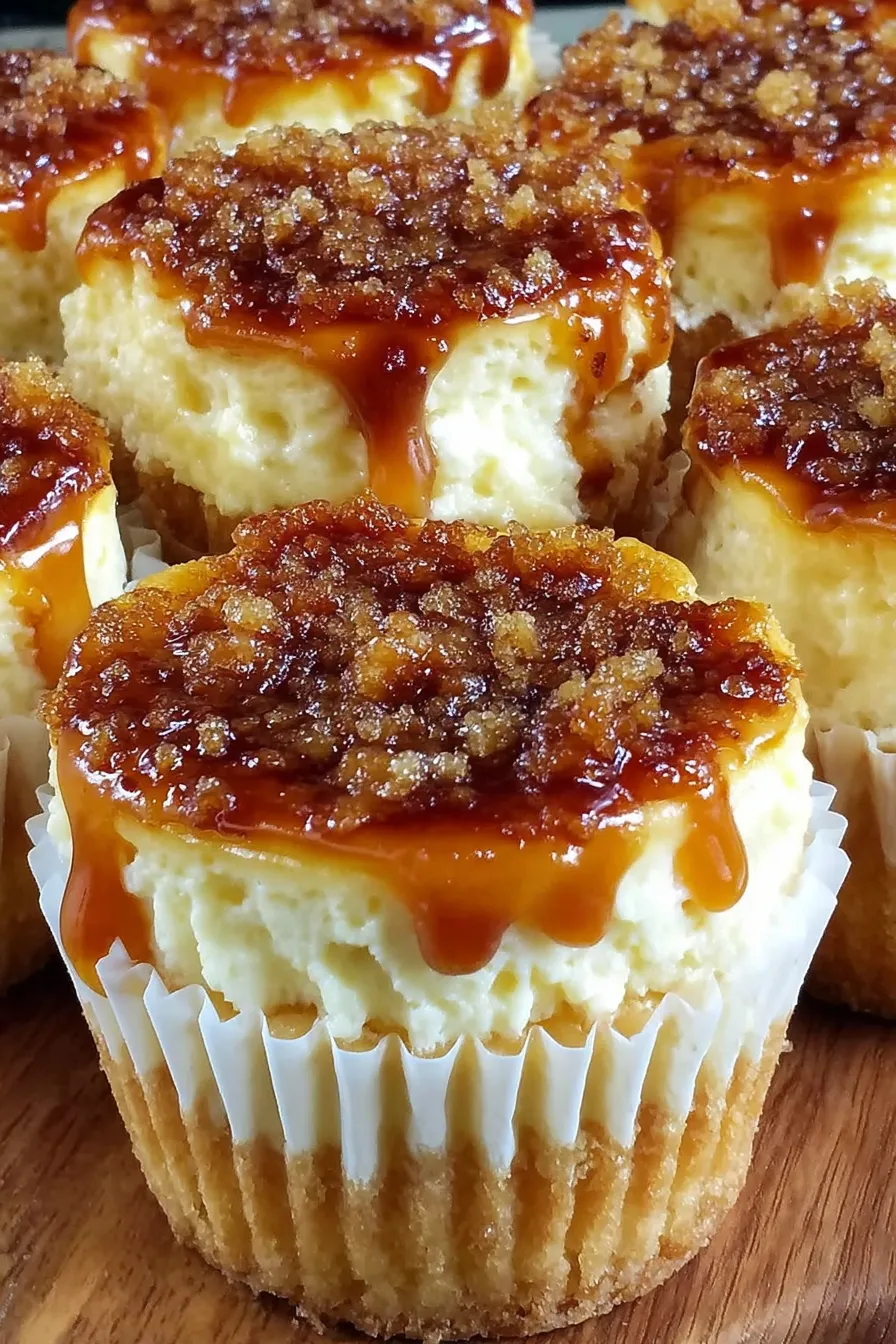 Brûléed sugar topping on vanilla cupcakes