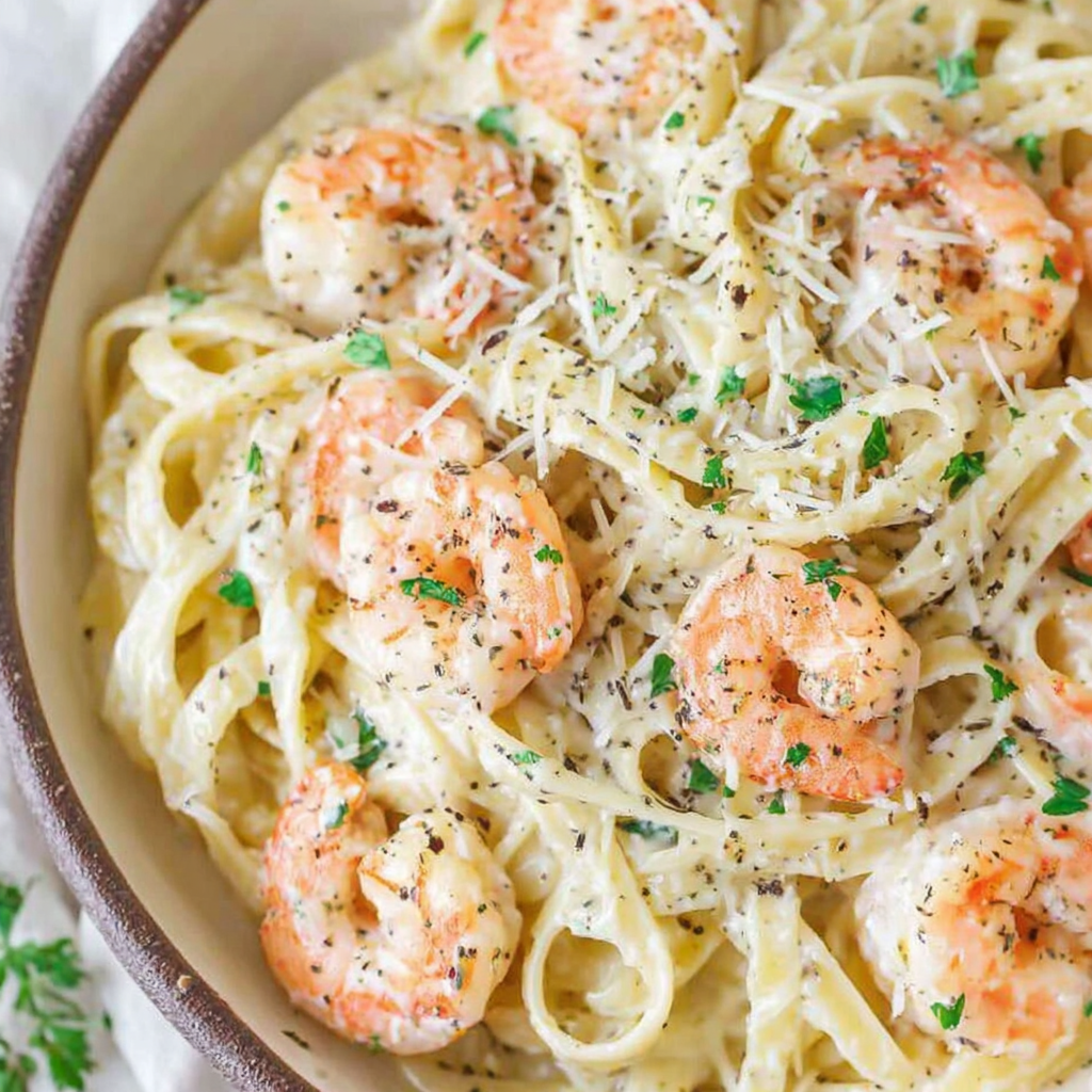 Creamy Shrimp Alfredo Pasta
