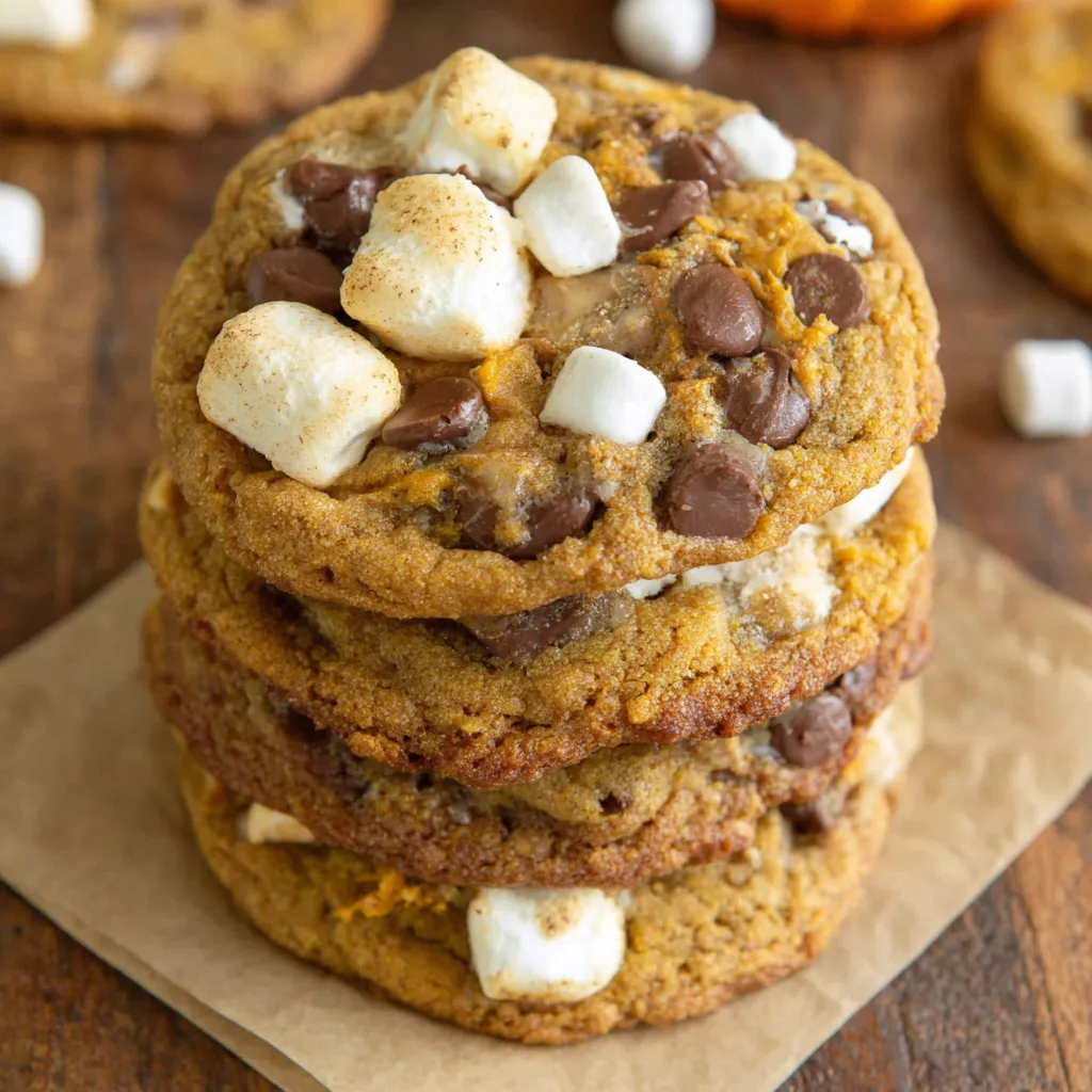 Pumpkin S'mores Cookies
