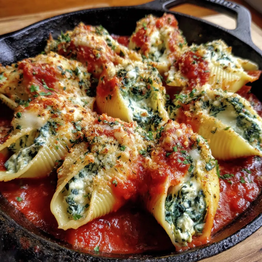 Spinach and Ricotta Stuffed Shells