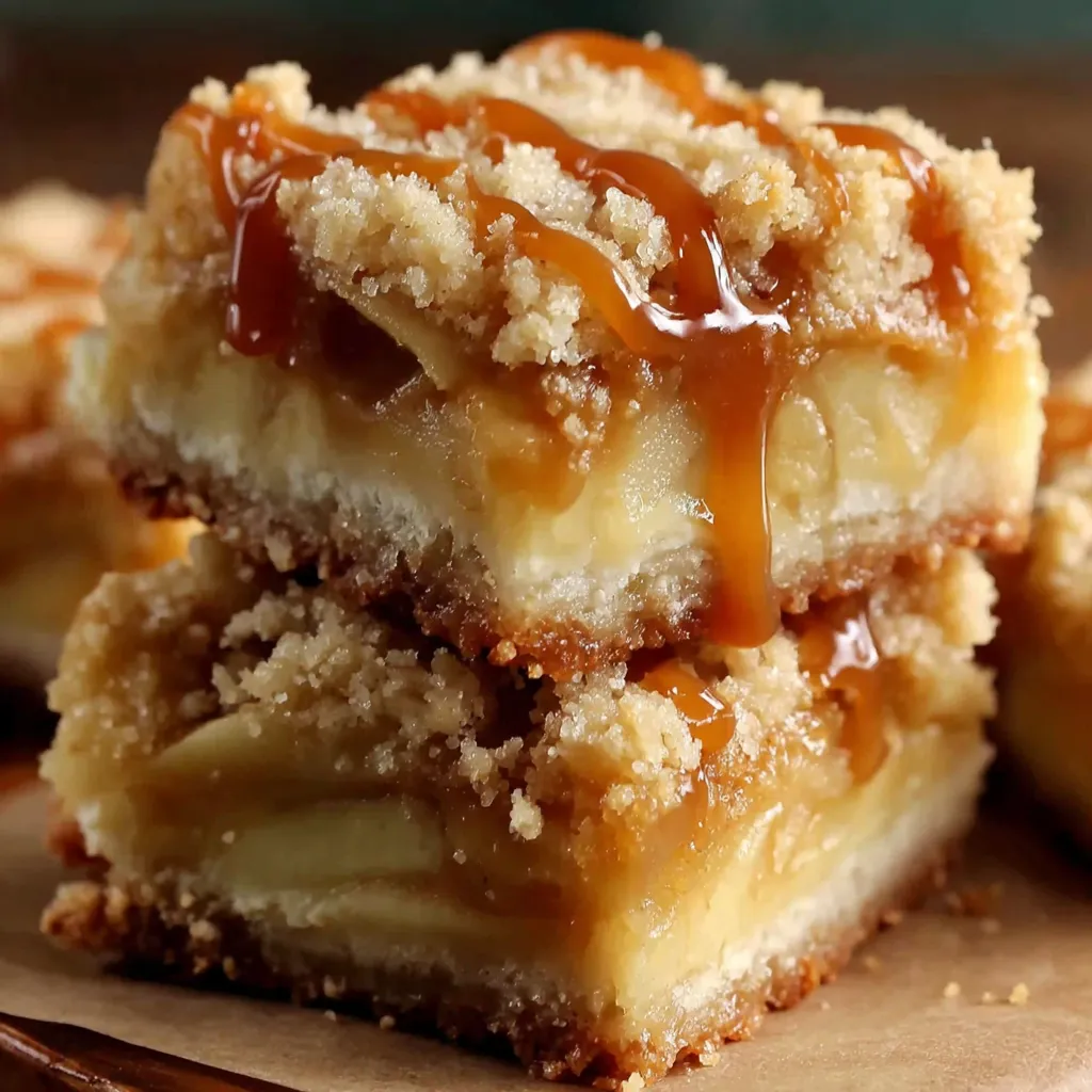 Salted Caramel Apple Crumble Bars