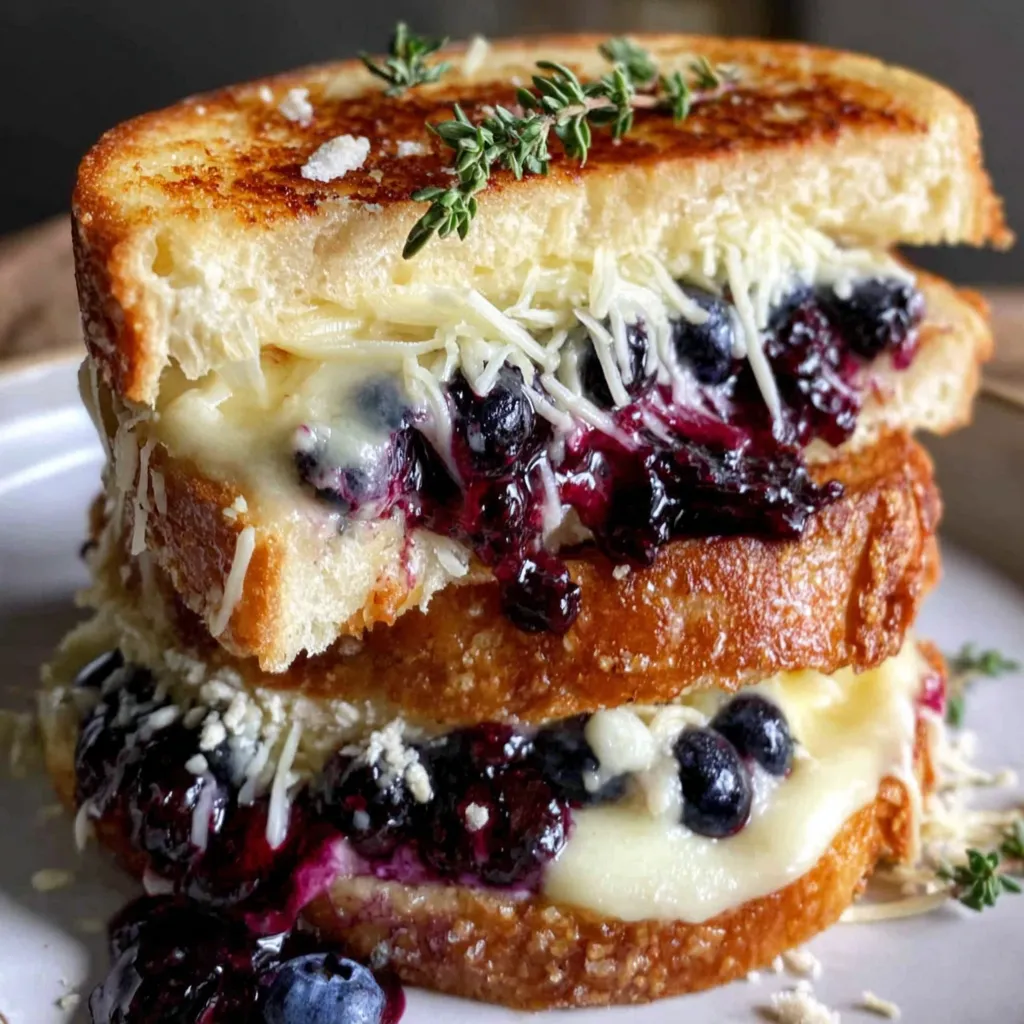 Crispy Blueberry Grilled Cheese