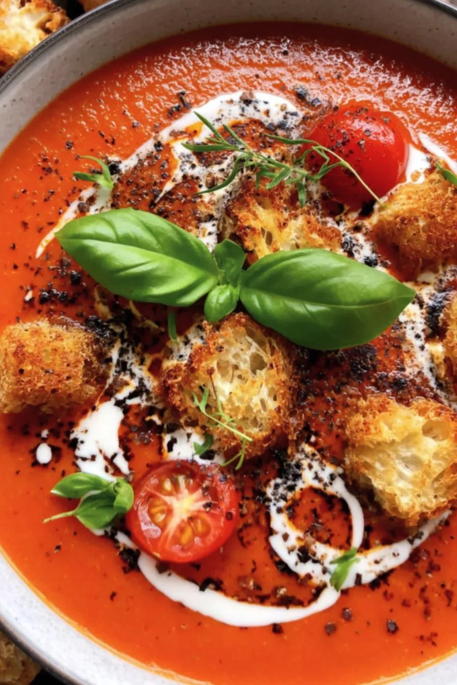 Roasted tomatoes on a baking sheet