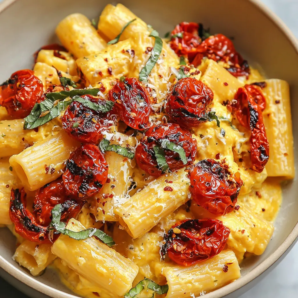 Roasted Tomato and Garlic Ricotta Pasta