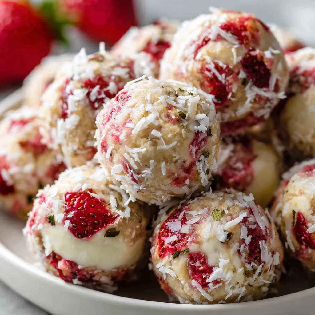 Strawberry Cheesecake Protein Balls