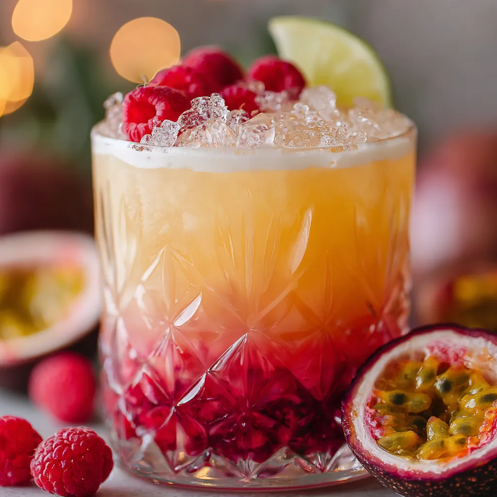 Raspberry Passionfruit Tequila Sour