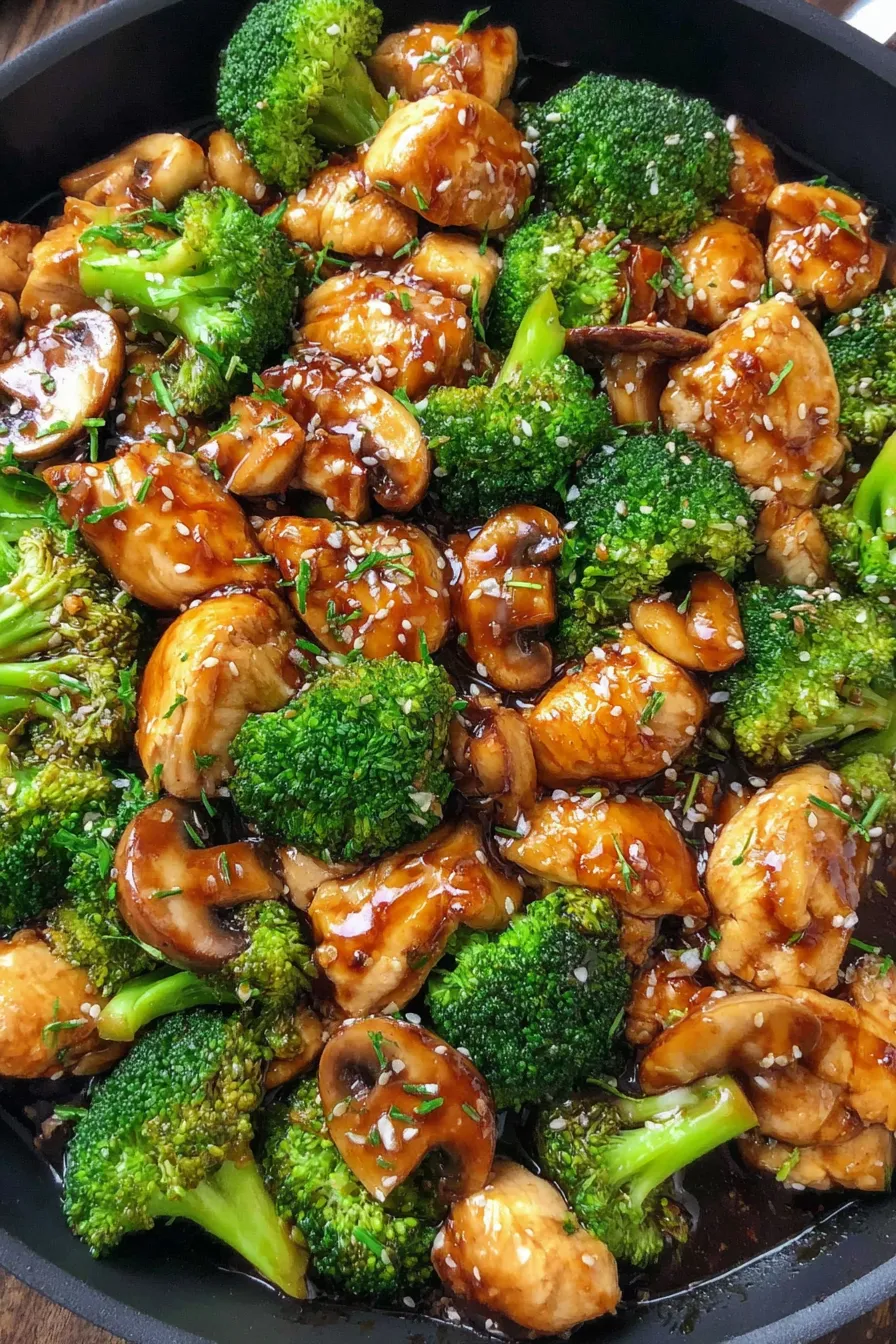 Ingredients and prep for chicken broccoli stir-fry laid out