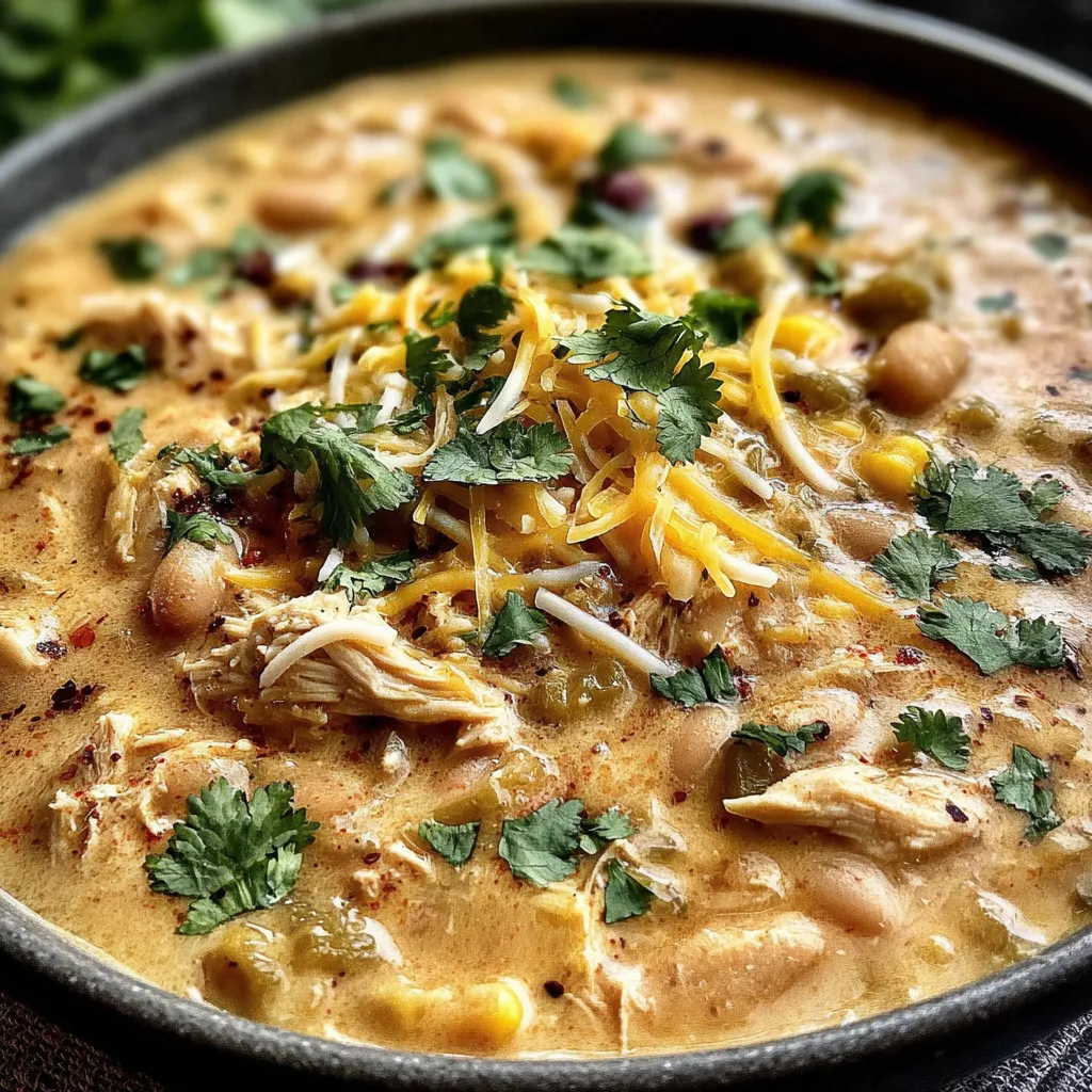 White Chicken Chili with Cream Cheese