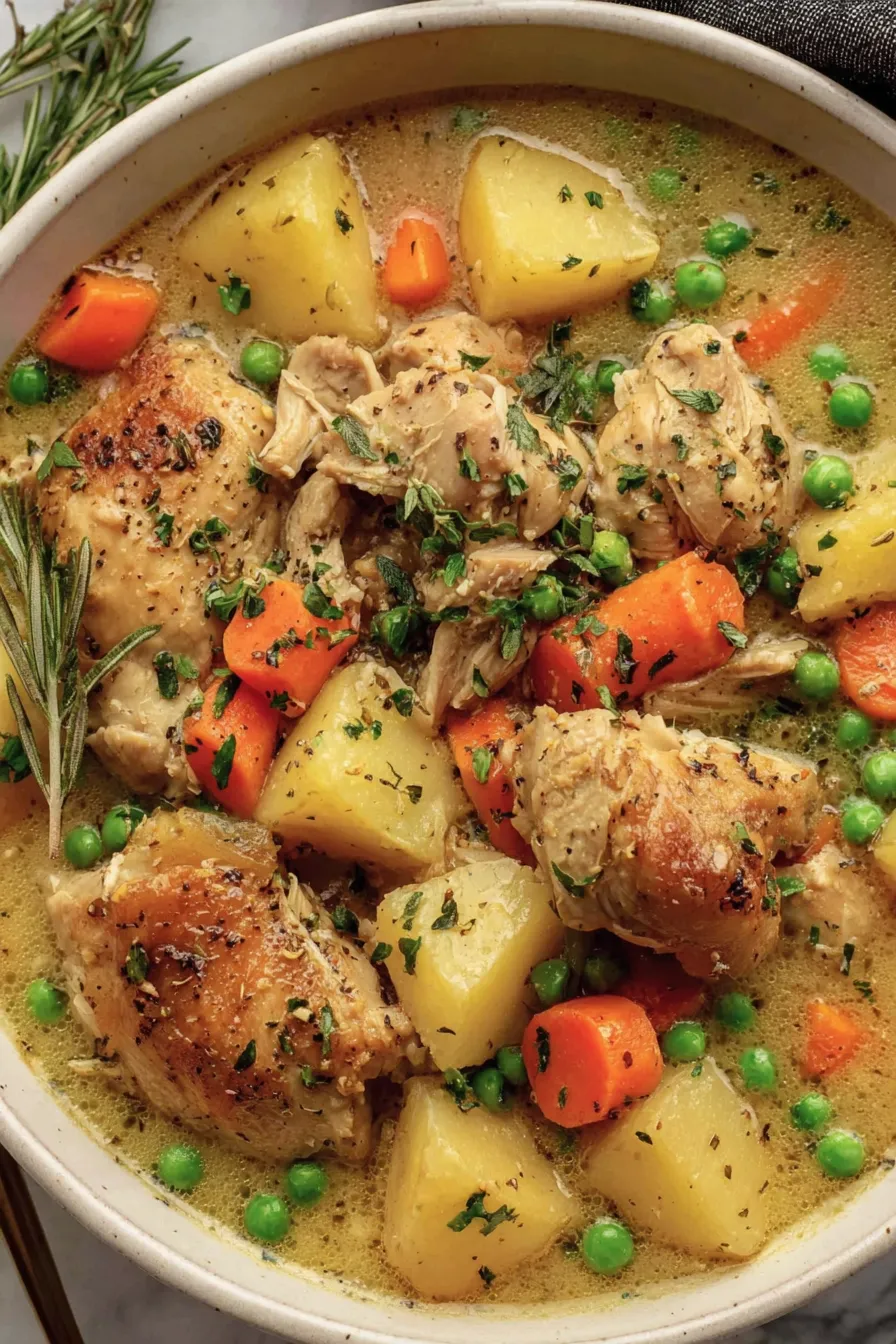 Slow cooker ingredients on a counter