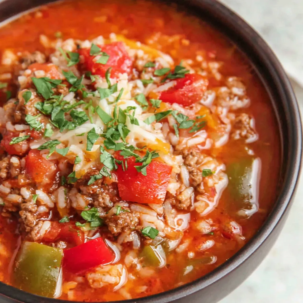 Crock Pot Stuffed Pepper Soup