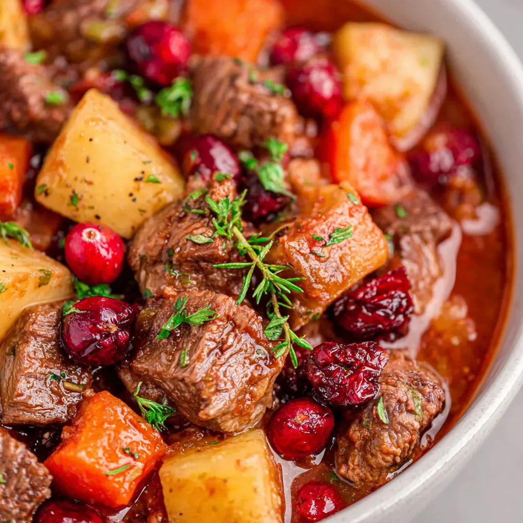 Cranberry Apple Beef Stew