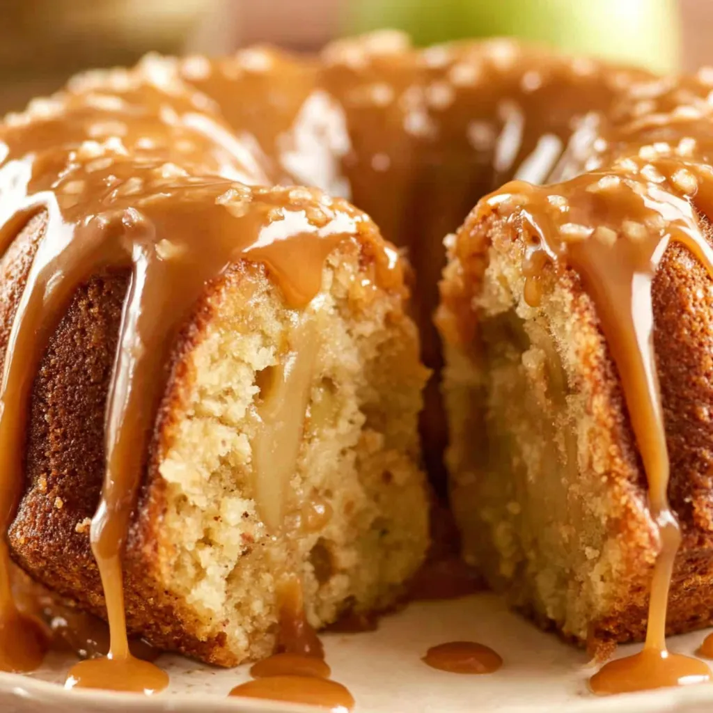 Apple Bundt Cake with Caramel Sauce