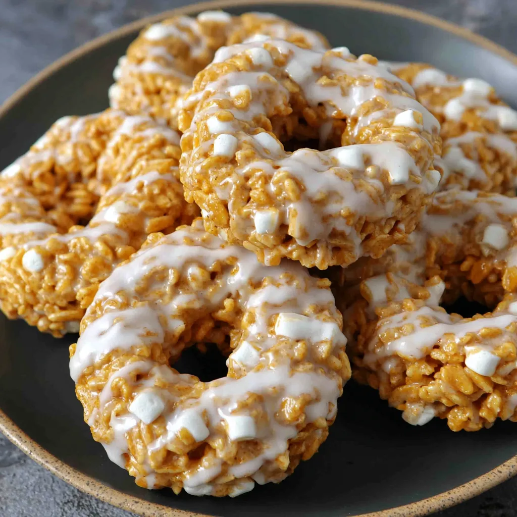 Easy Pumpkin Rice Krispies Donuts for the Sweetest Fall Treat
