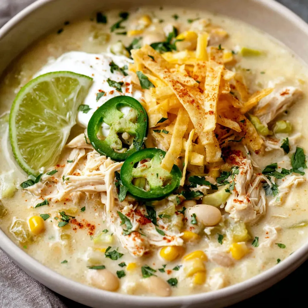 Creamy White Chicken Enchilada Soup