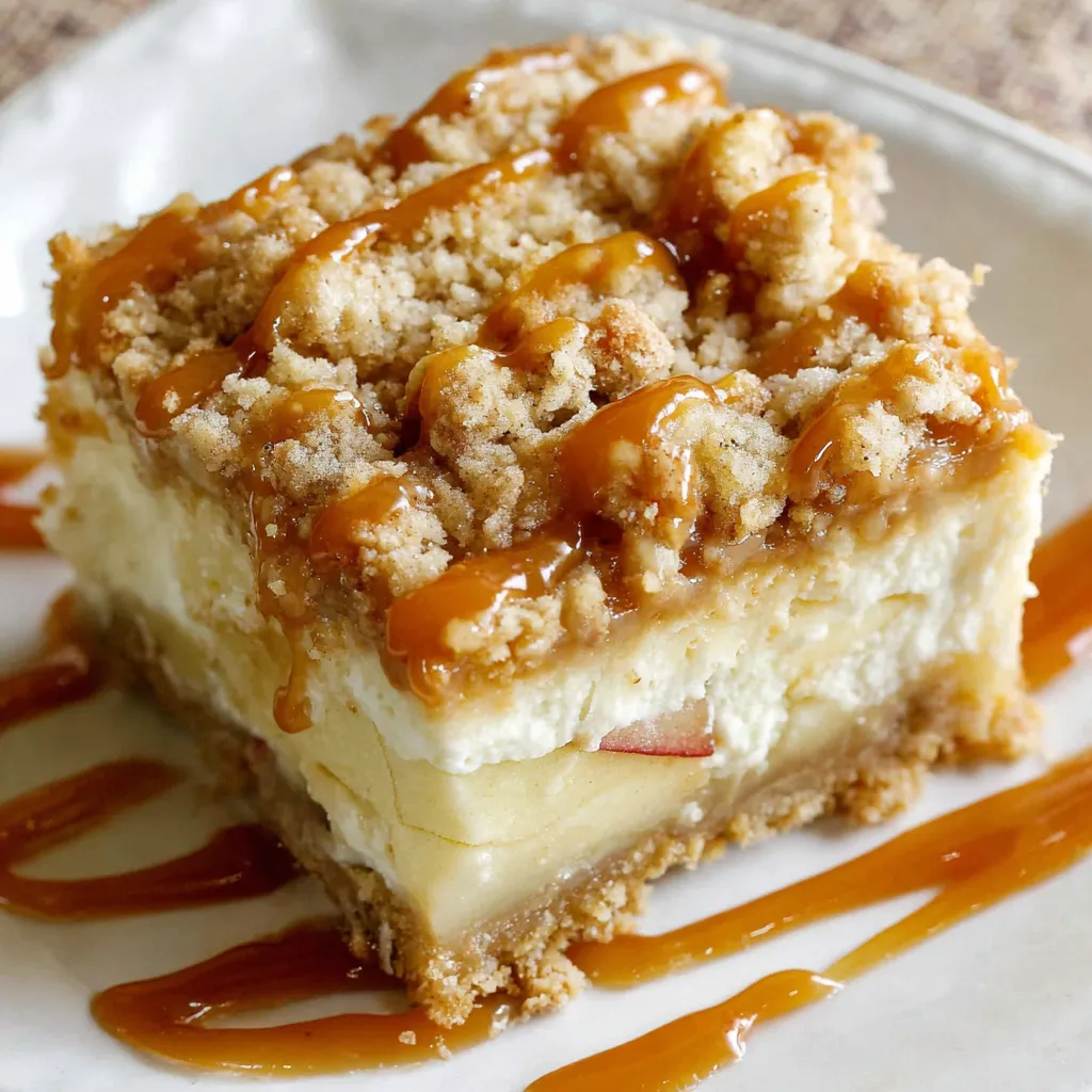 Caramel Apple Cheesecake Bars