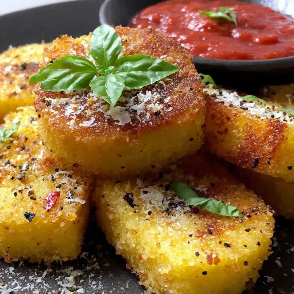 Crispy Fried Polenta with Marinara Sauce