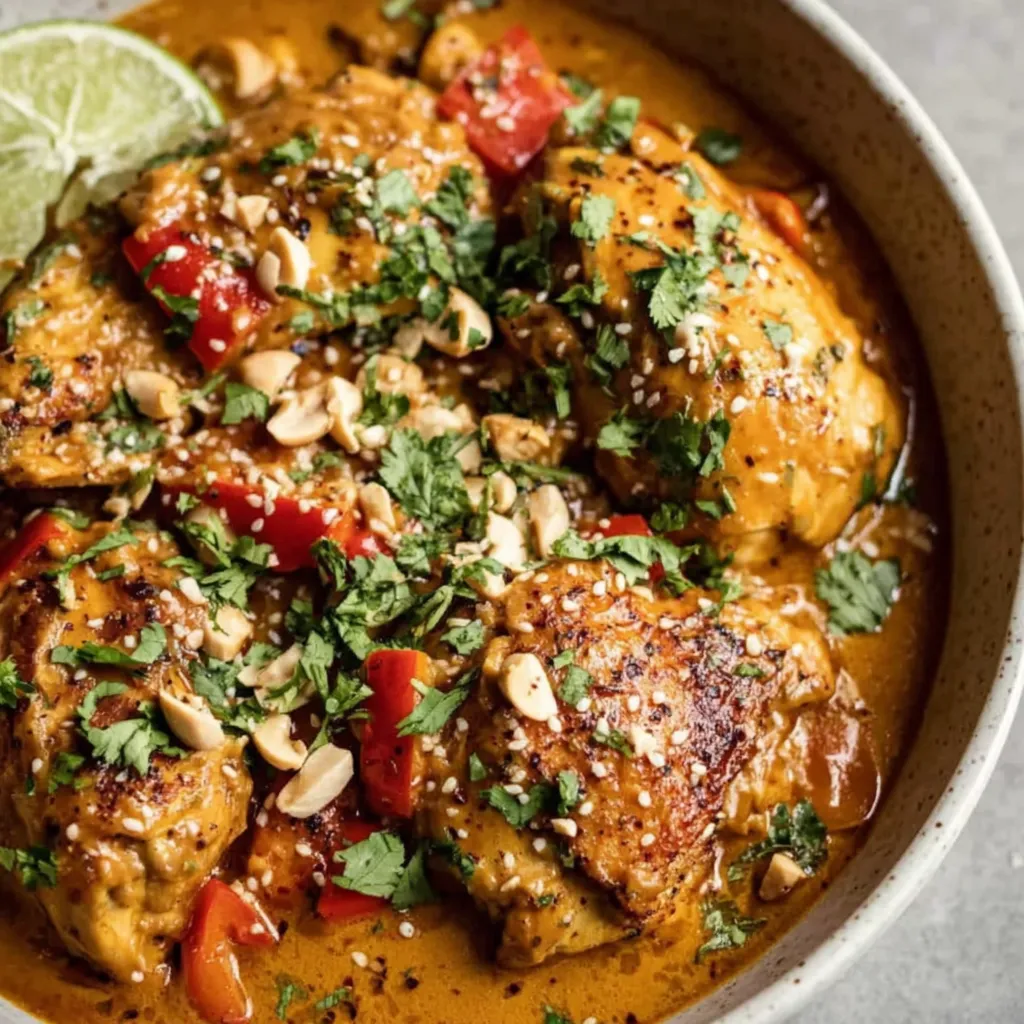 Slow Cooker Peanut Chicken