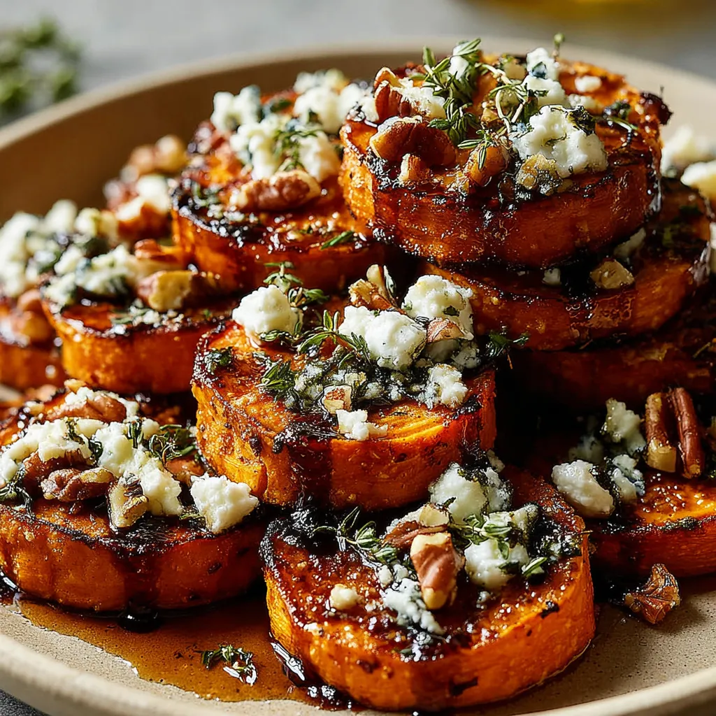 Honey Feta Sweet Potato Rounds
