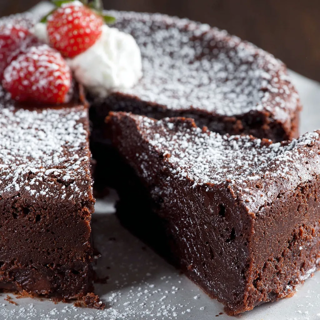 Silky Flourless Chocolate Cake