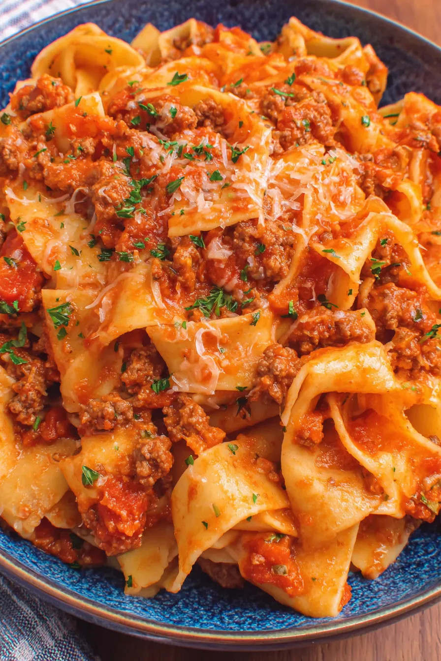 Rich Bolognese in a Dutch oven