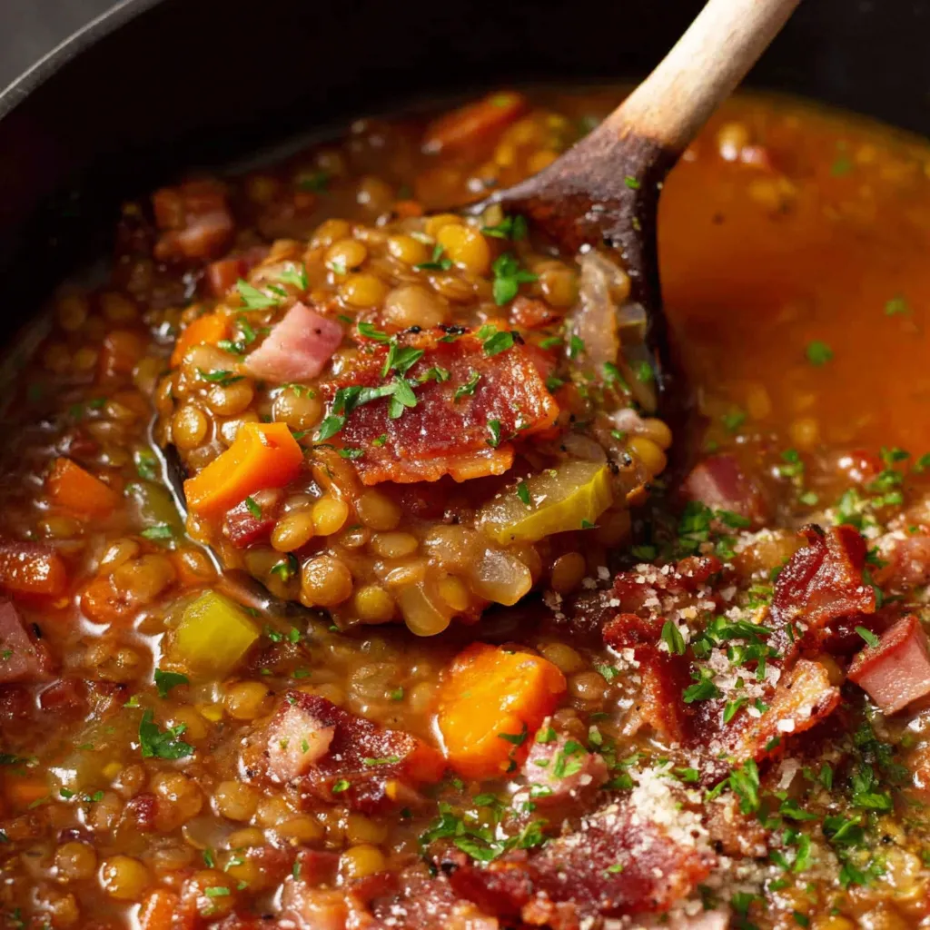 Hearty Ham and Lentil Soup