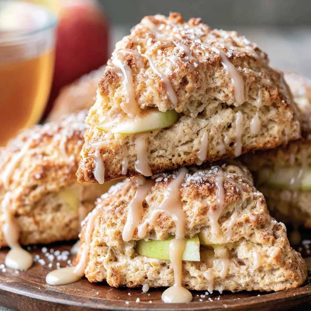 Apple Scones with Maple Glaze