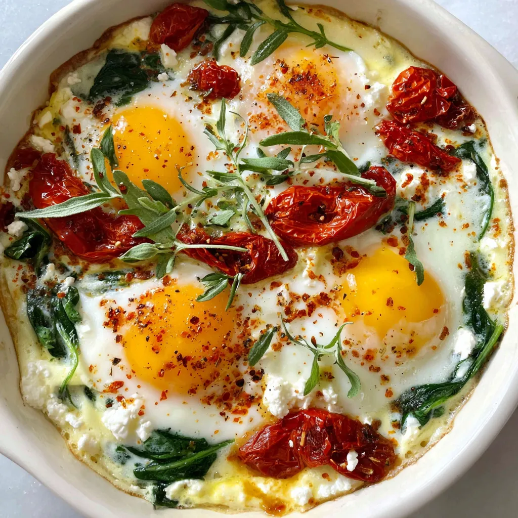 Spinach and Feta Egg Bake