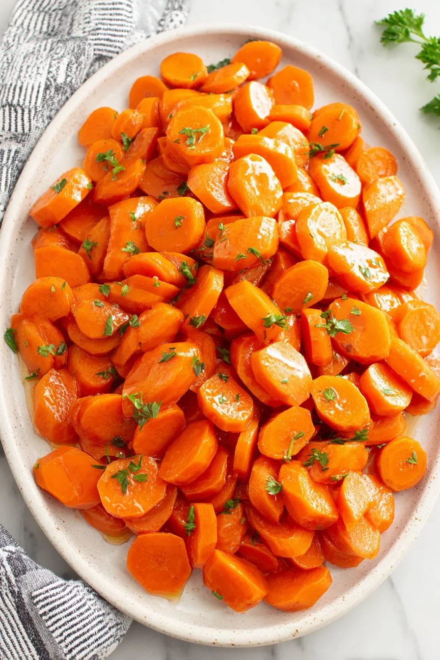 Honey glazed carrots in a crockpot