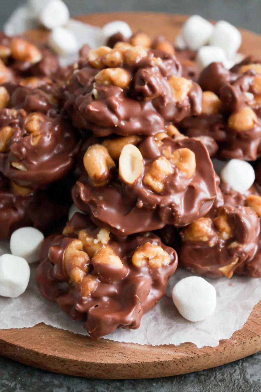 Clusters cooling on parchment-lined sheet