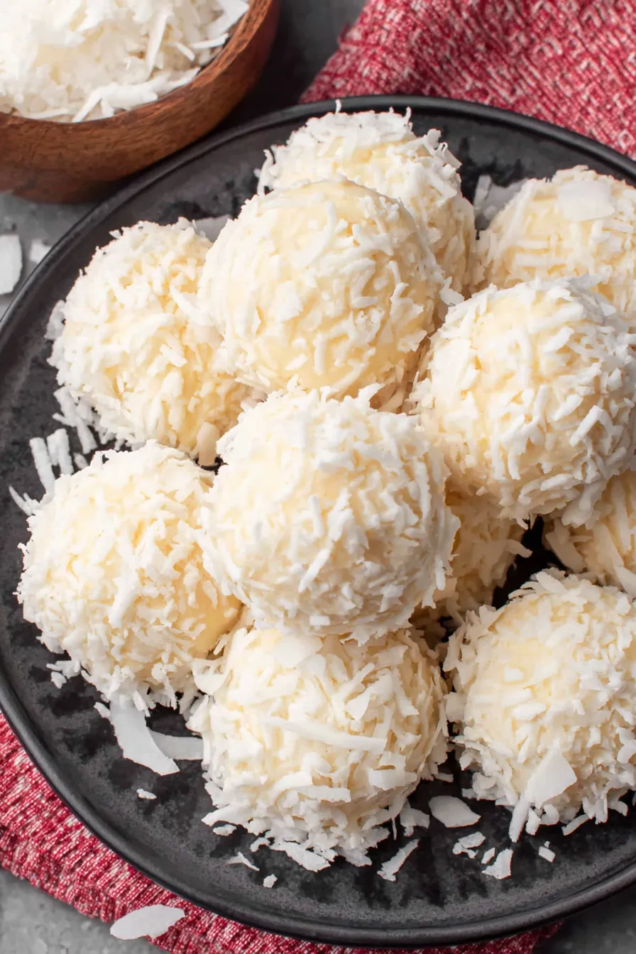 Coconut Snowballs mixture in bowl