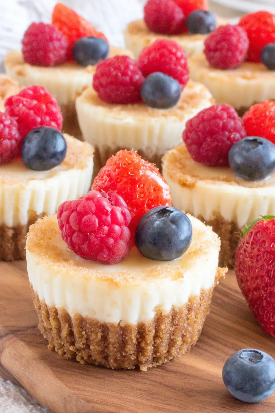 Close-up of crumb crust and creamy filling