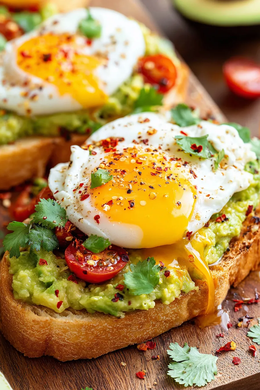 Avocado spread being prepared for toast