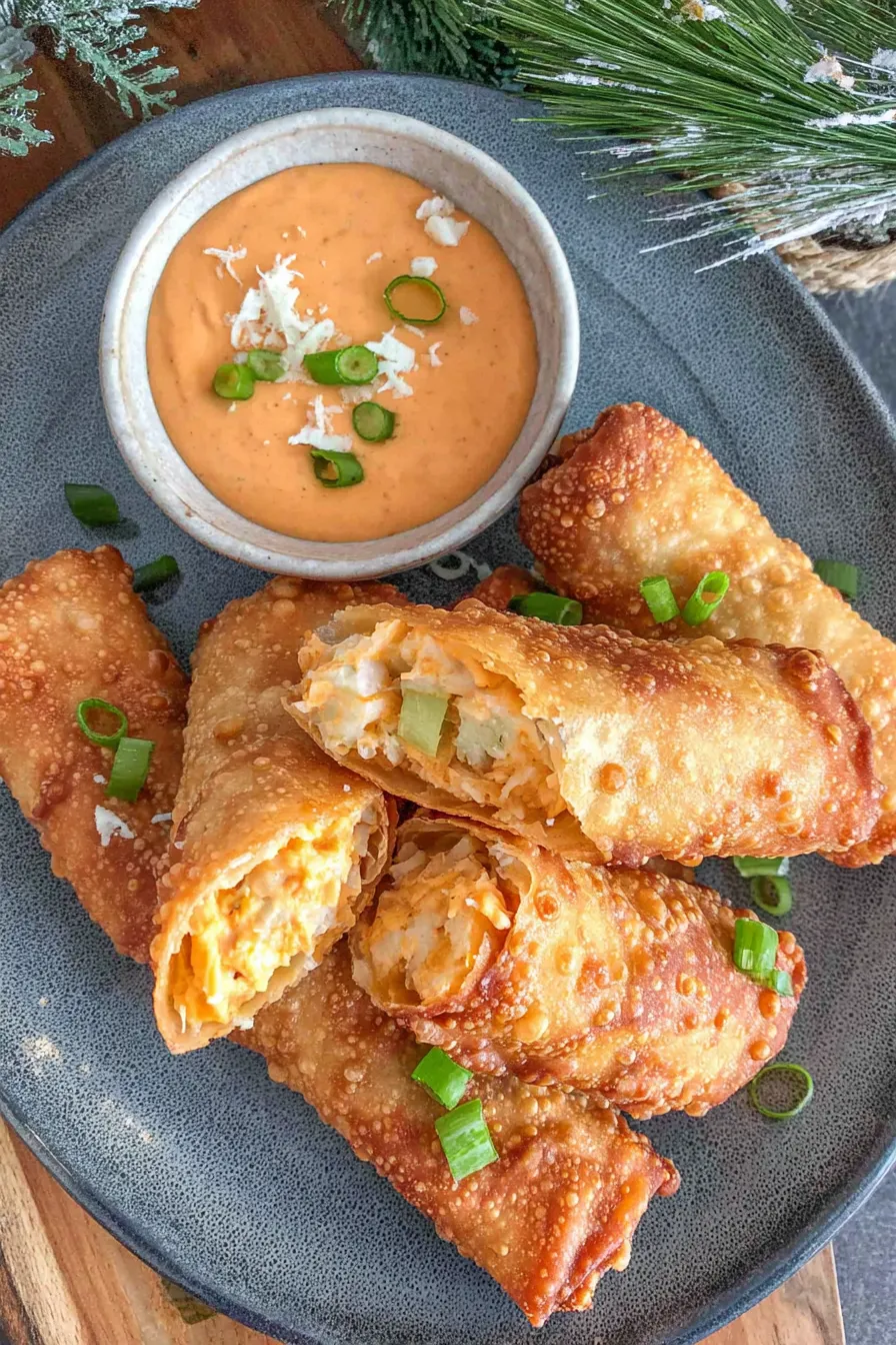 Buffalo chicken filling in a bowl