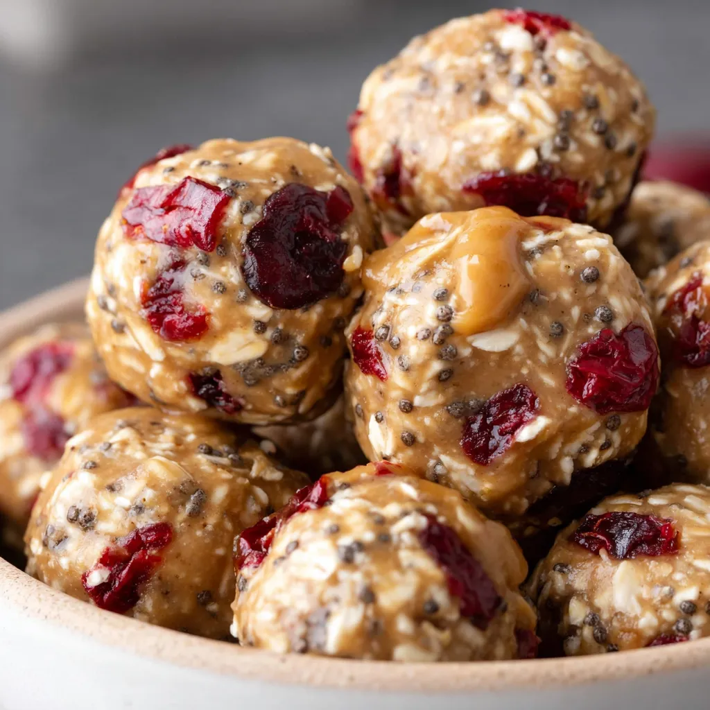 Mixing bowl with energy bite mixture