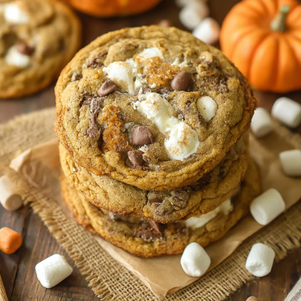 Pumpkin S'mores Cookies