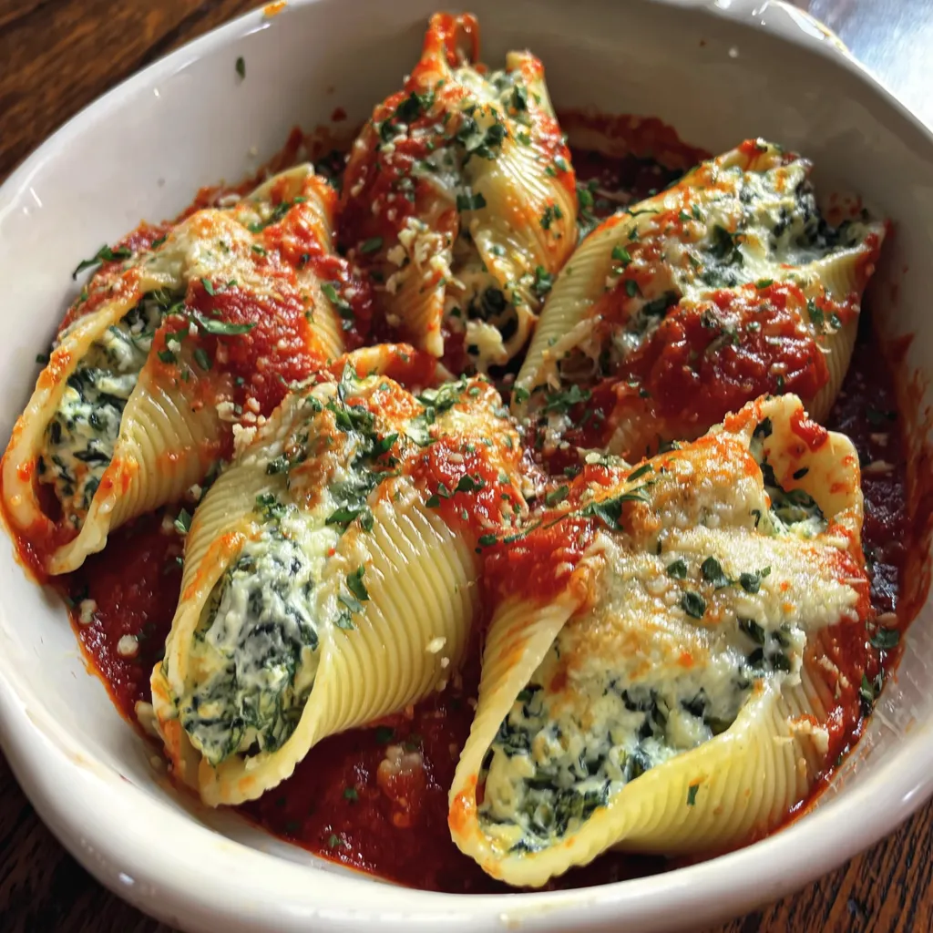 Spinach and Ricotta Stuffed Shells
