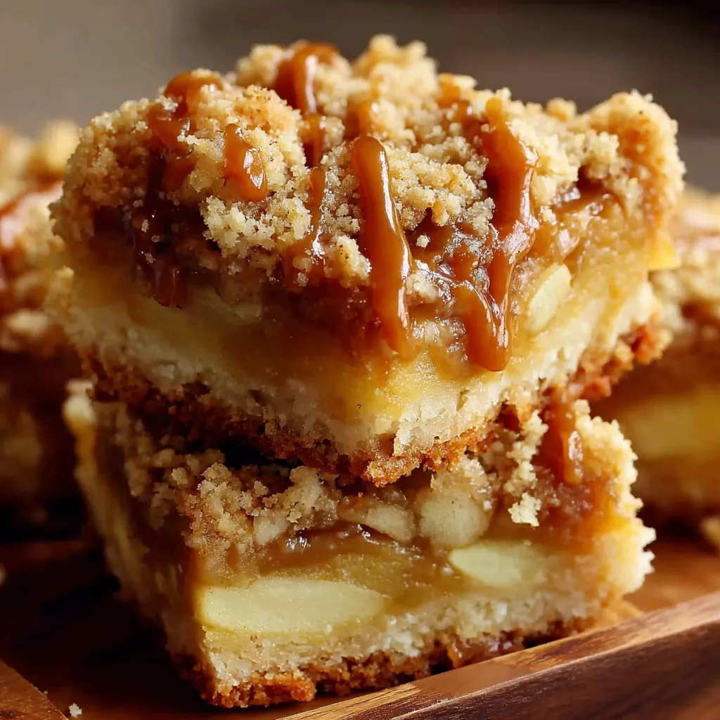 Salted Caramel Apple Crumble Bars