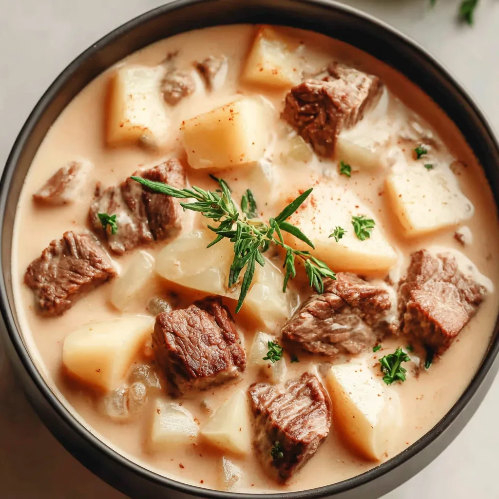 Creamy Steak & Potato Soup