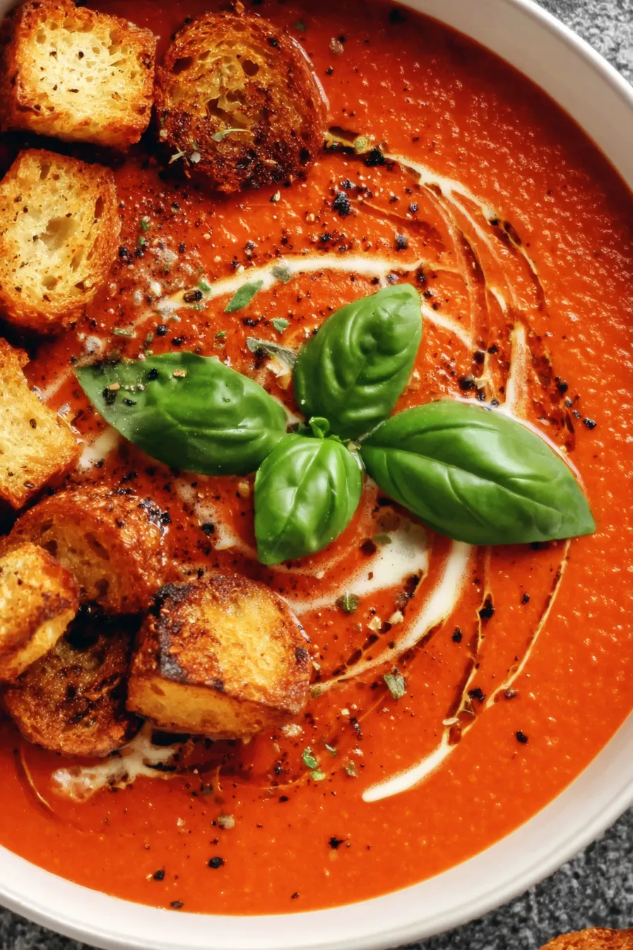Roasted tomatoes and peppers on a baking sheet