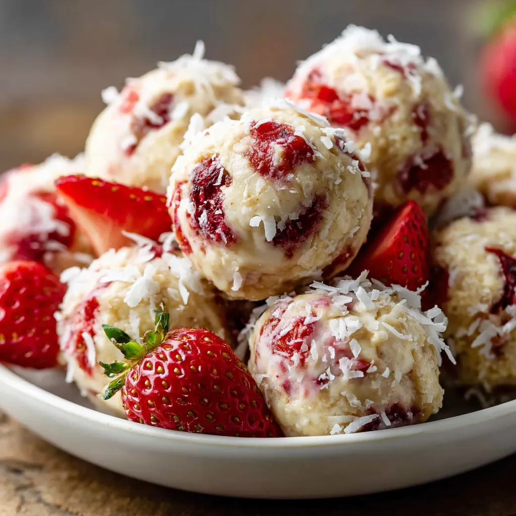 Strawberry Cheesecake Protein Balls