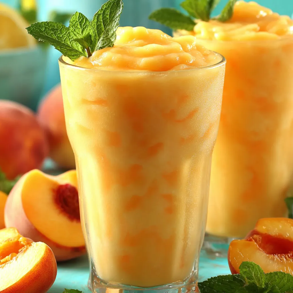 Refreshing Homemade Peach Slurpee