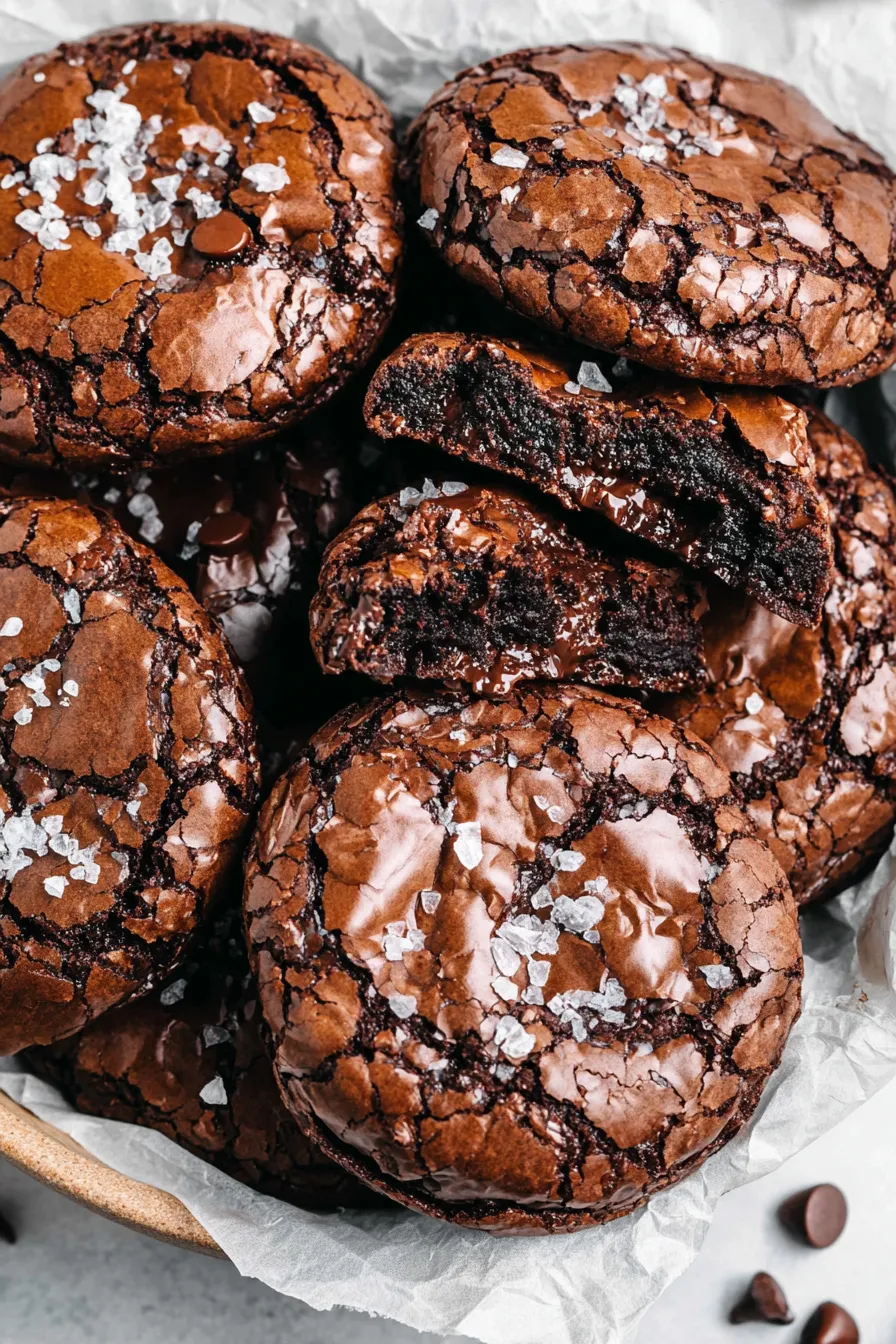 Browkies dough scooped on baking tray