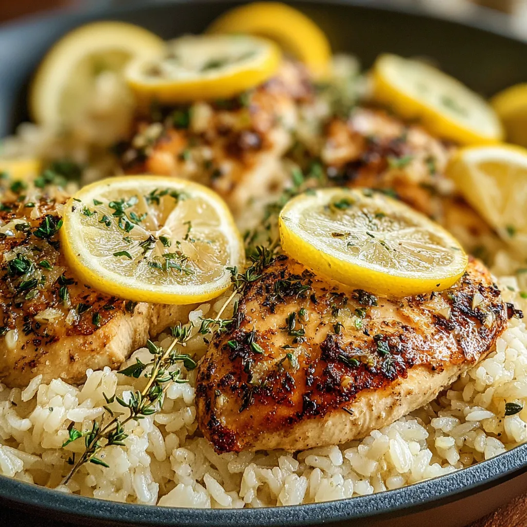 Slow Cooker Lemon Herb Chicken and Rice