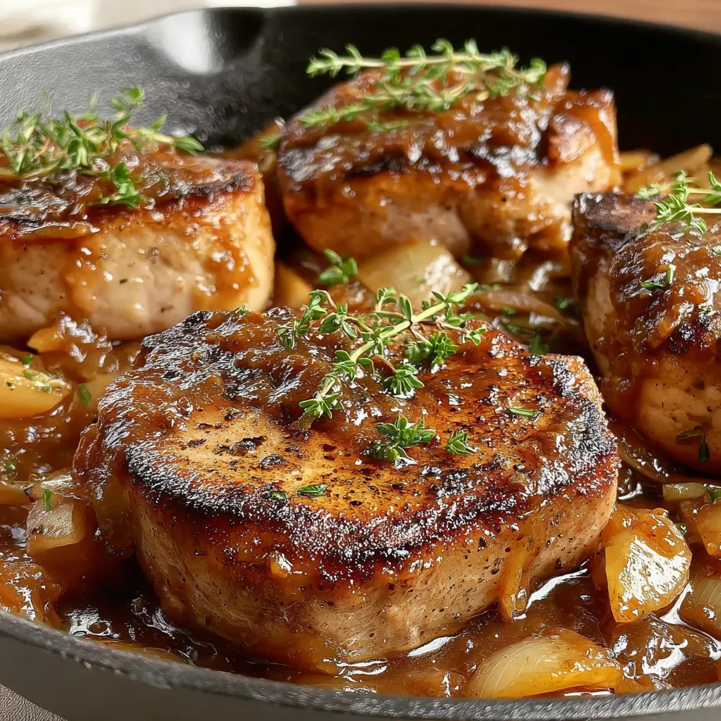 Juicy Apple Butter Pork Chops