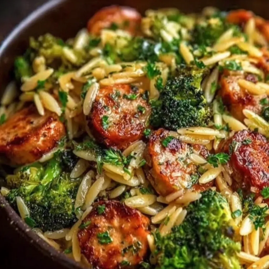 Chicken Sausage and Broccoli Orzo