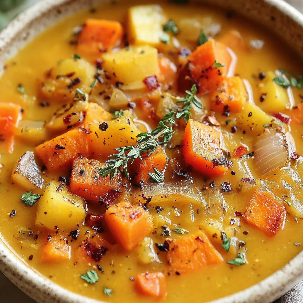 Tasty Roasted Winter Vegetable Soup