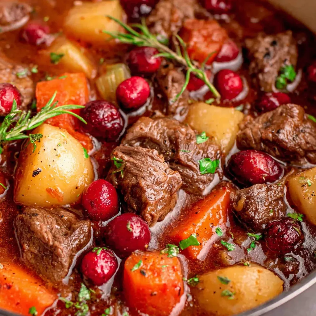 Cranberry Apple Beef Stew