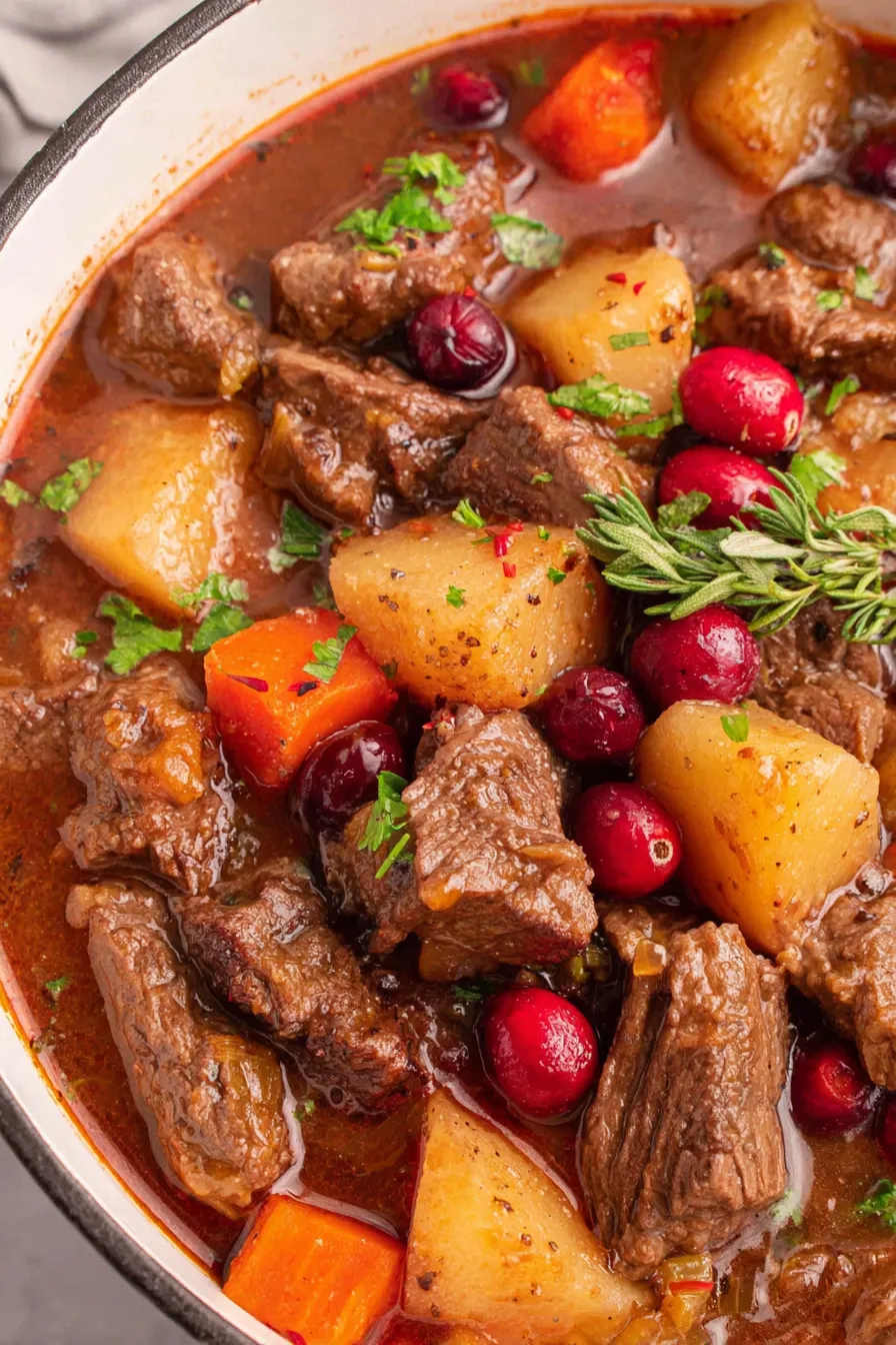 Bowl of stew with bread on the side