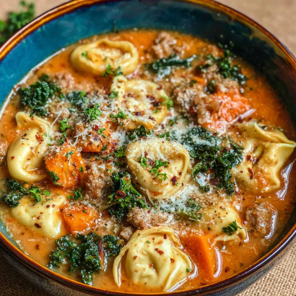 Easy Sausage Tortellini Soup